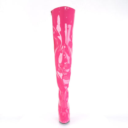 Pleaser SEDUCE-3010 Hot Pink Thigh High Boots - 5 Inch Heels