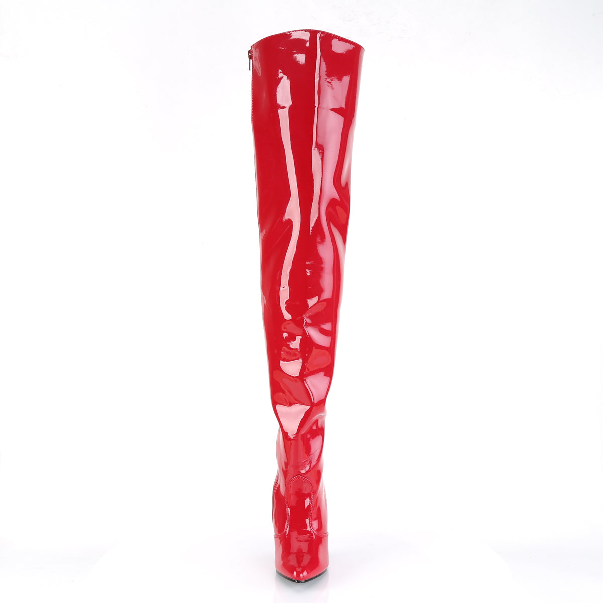 Pleaser SEDUCE-3010 Red Thigh High Boots - 5 Inch Heels