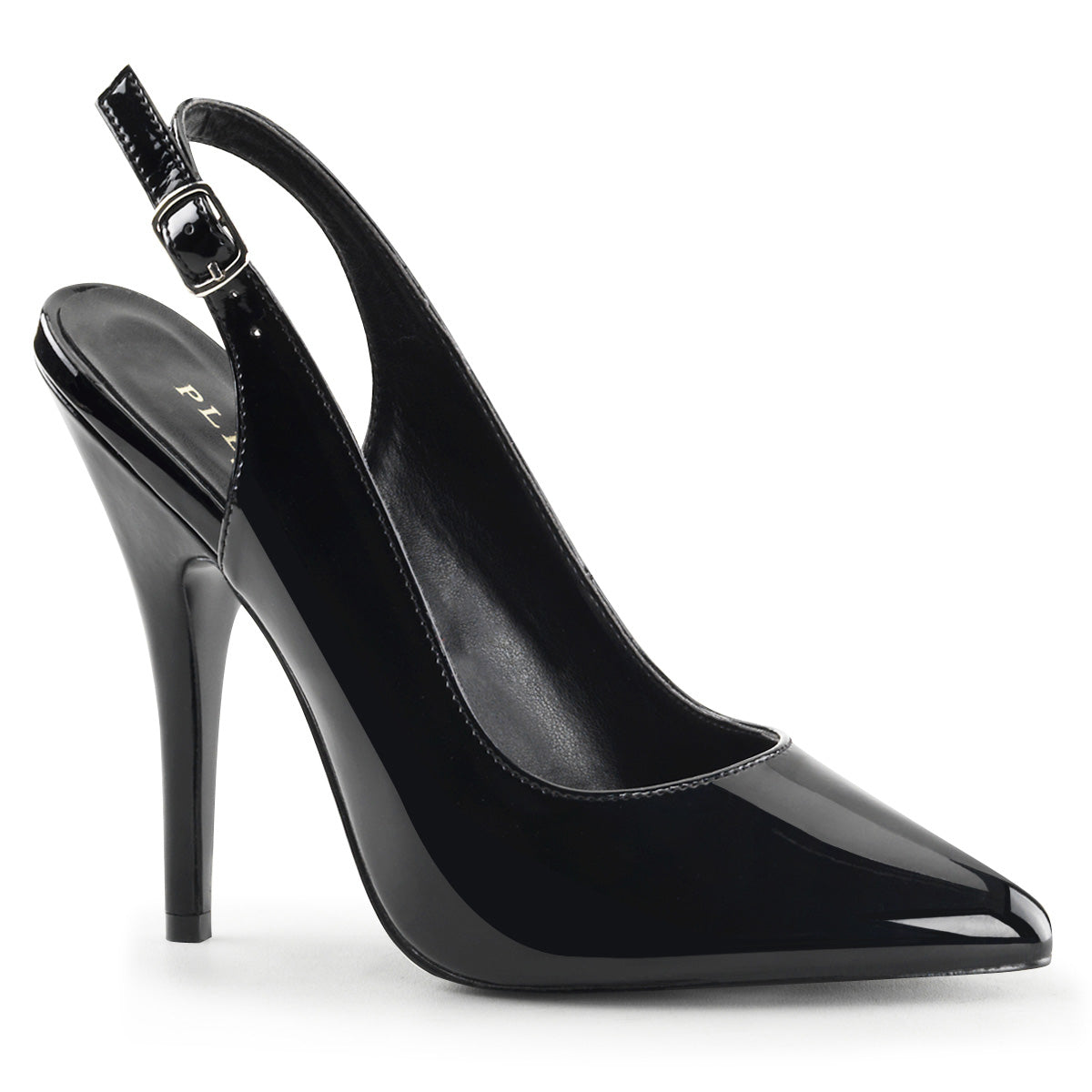 SEDUCE-317 Pleasers Shoe 5" Heel Black Patent Fetish Footwear Black Patent