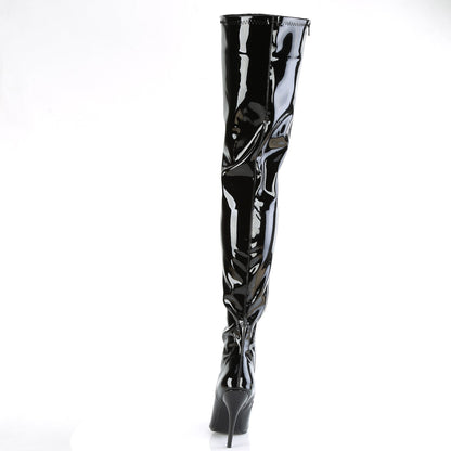 Pleaser SEDUCE-4000 Black Boots - 5 Inch Heels
