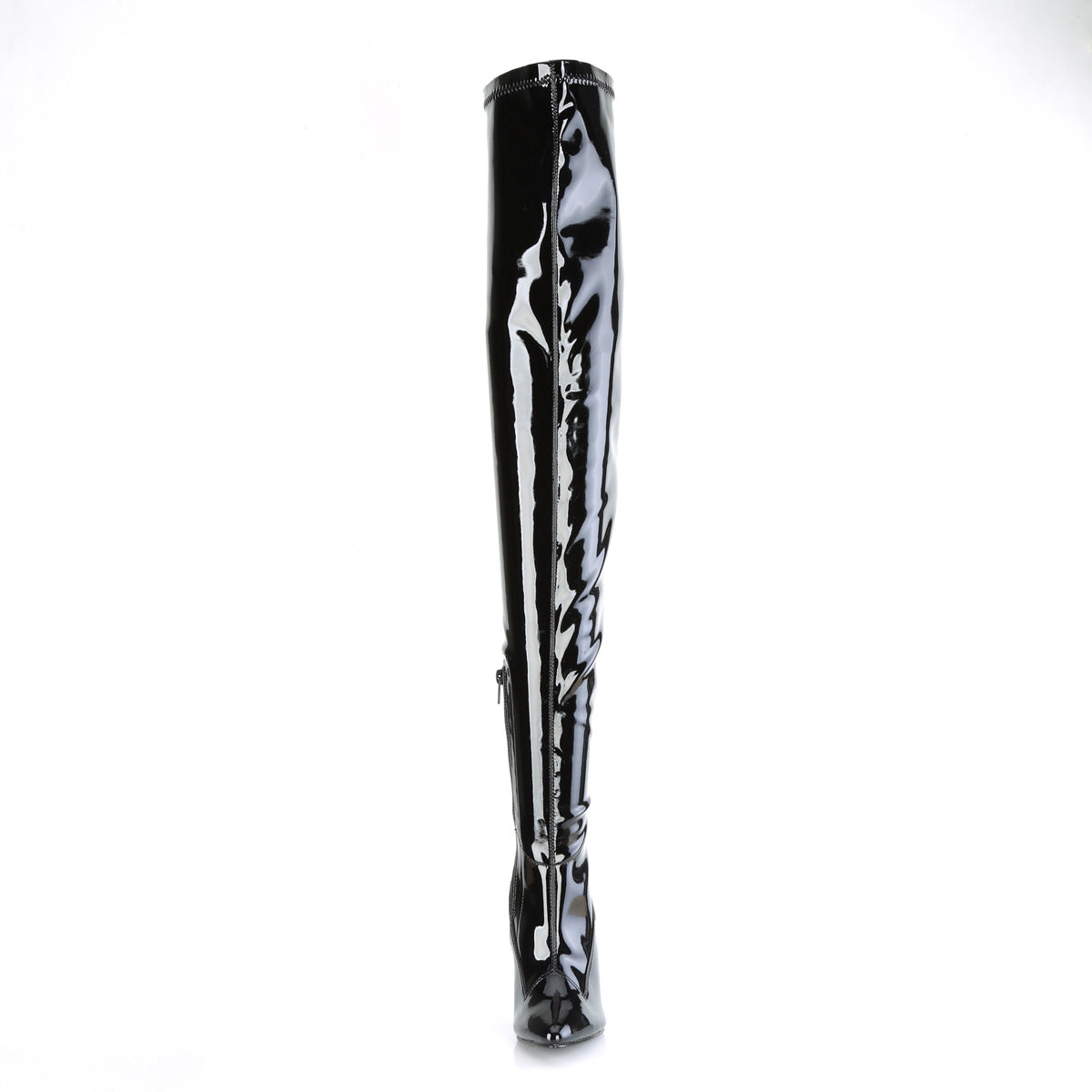 Pleaser SEDUCE-4000SLT Black Lace-Up Boots - 5 Inch Heels