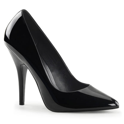 Pleaser SEDUCE-420 Black Court Shoes - 5 Inch Heels