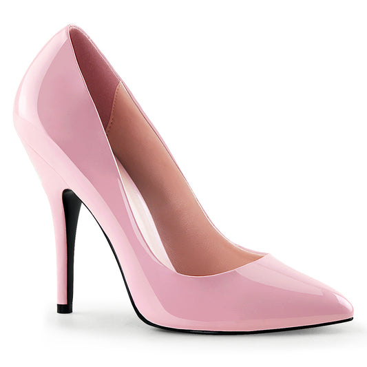 Pleaser SEDUCE-420 Baby Pink Court Shoes - 5 Inch Heels