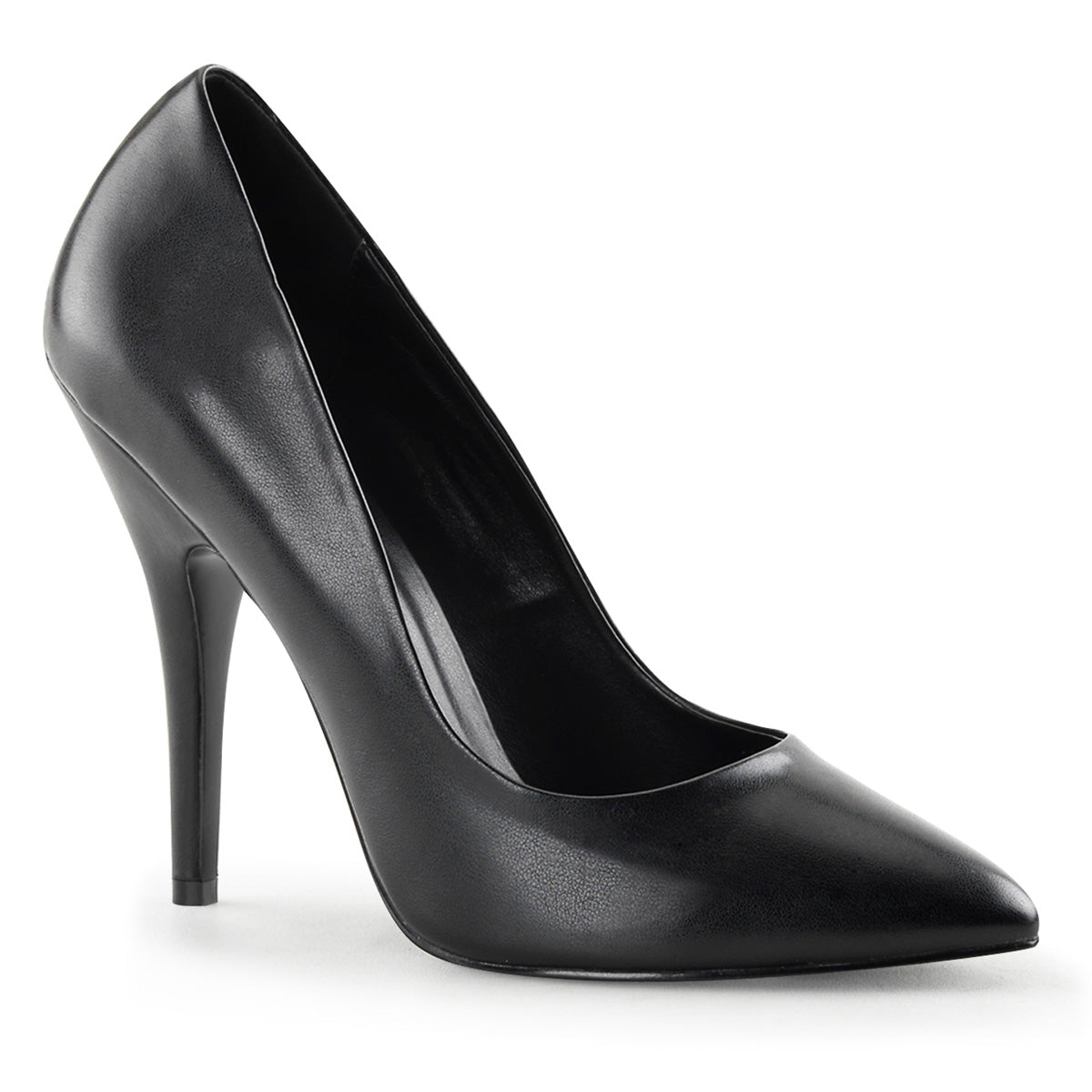 Pleaser SEDUCE-420 Black Court Shoes - 5 Inch Heels