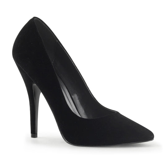 Pleaser SEDUCE-420 Black Court Shoes - 5 Inch Heels