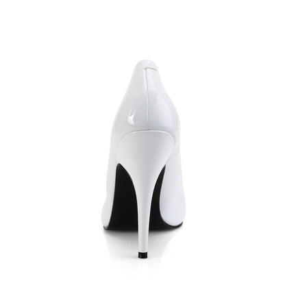 Pleaser SEDUCE-420 White Court Shoes - 5 Inch Heels