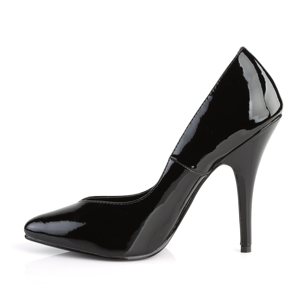 Pleaser SEDUCE-420V Black Court Shoes - 5 Inch Heels