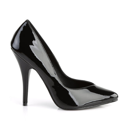 Pleaser SEDUCE-420V Black Court Shoes - 5 Inch Heels