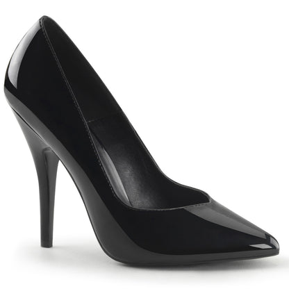 Pleaser SEDUCE-420V Black Court Shoes - 5 Inch Heels