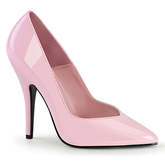 Pleaser SEDUCE-420V Baby Pink Court Shoes - 5 Inch Heels