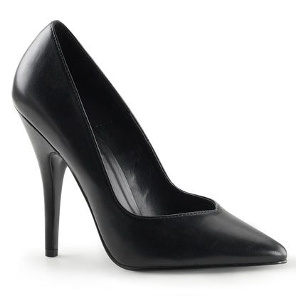 SEDUCE-420V Pleasers Sexy Shoe 5 Inch Heel Black Fetish Shoe