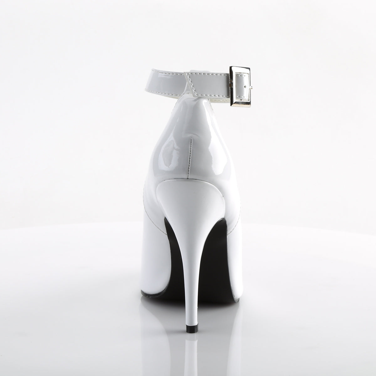 Pleaser SEDUCE-431 White Court Shoes - 5 Inch Heels