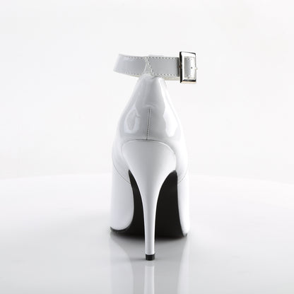 Pleaser SEDUCE-431 White Court Shoes - 5 Inch Heels