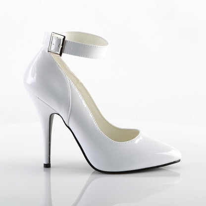 Pleaser SEDUCE-431 White Court Shoes - 5 Inch Heels