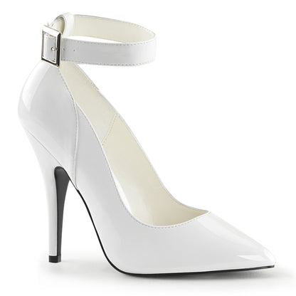Pleaser SEDUCE-431 White Court Shoes - 5 Inch Heels