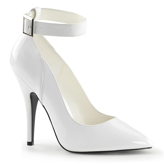Pleaser SEDUCE-431 White Court Shoes - 5 Inch Heels