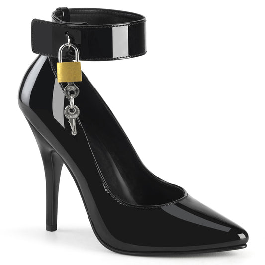 Pleaser SEDUCE-432 Black Court Shoes - 5 Inch Heels