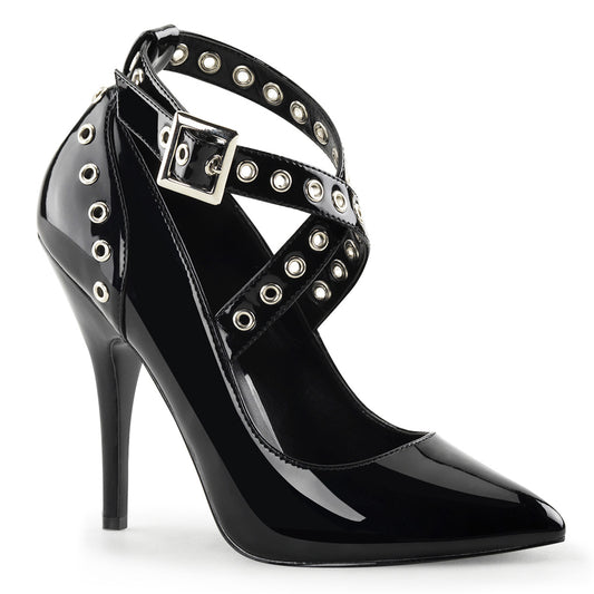 Pleaser SEDUCE-443 Black Court Shoes - 5 Inch Heels