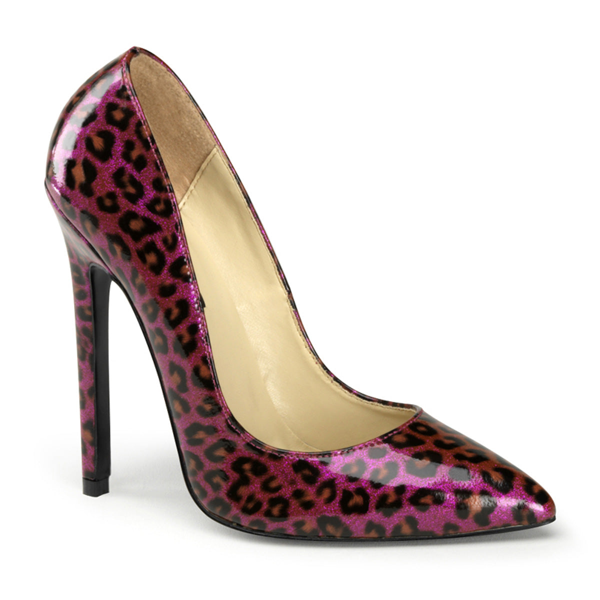 SEXY-20 Pleaser Purple 5 Inch Tempting Bedroom Heels Purple Pearlized Patent