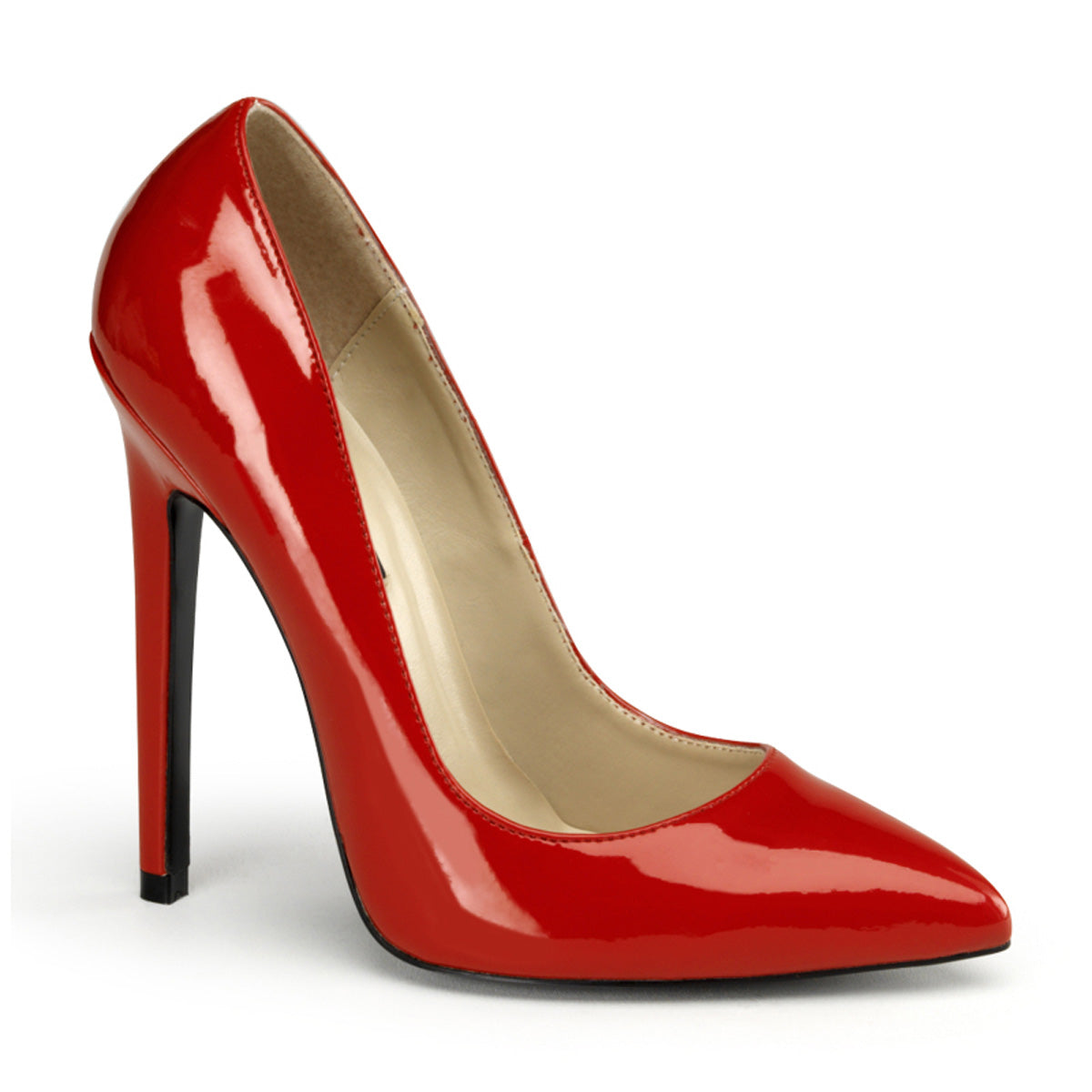 SEXY-20 Pleaser Red 5 Inch Sensual Single Sole Shoes Red Patent