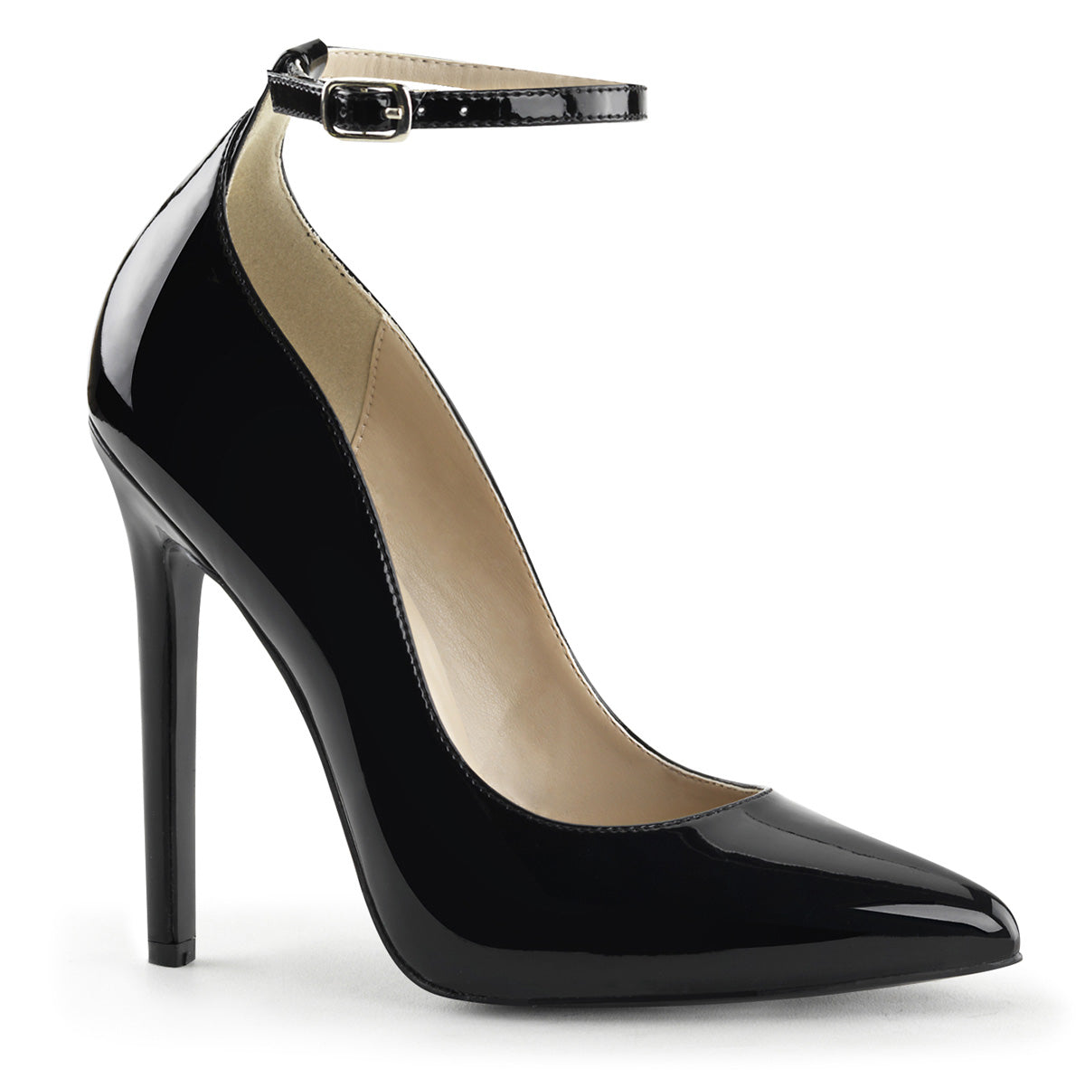 SEXY-23 Pleaser Black 5 Inch Bedroom Style Single Sole Shoes