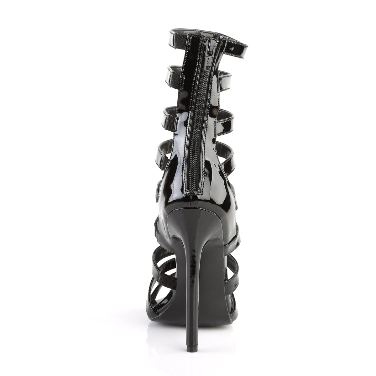 Pleaser SEXY-52 Black Sandals - 5 Inch Heels