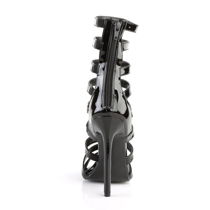 Pleaser SEXY-52 Black Sandals - 5 Inch Heels