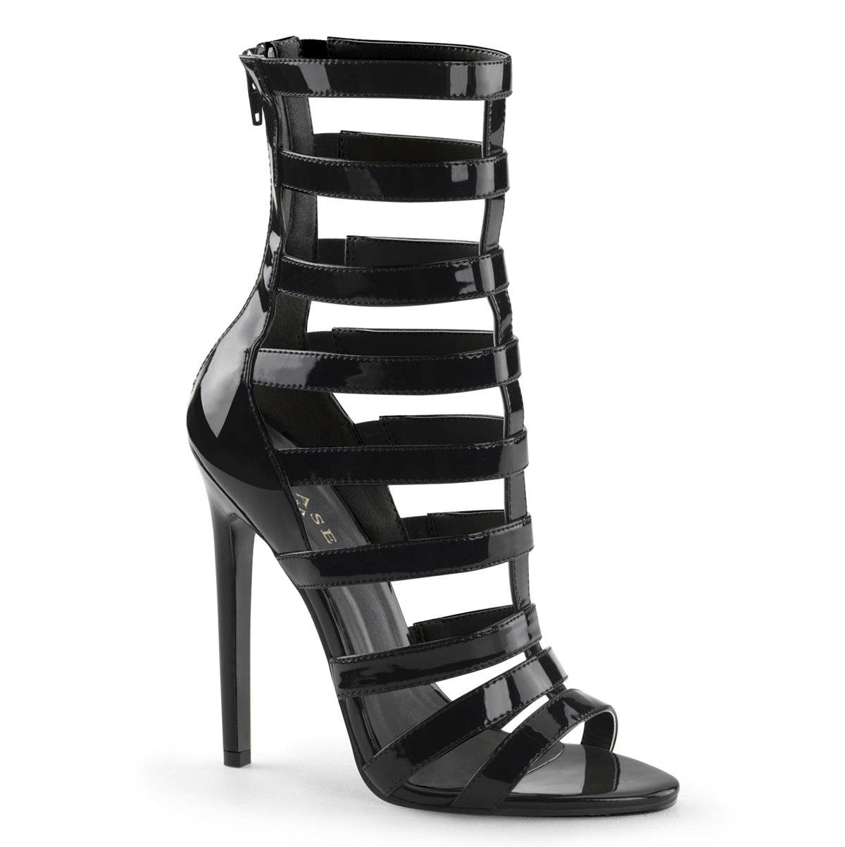 Pleaser SEXY-52 Black Sandals - 5 Inch Heels