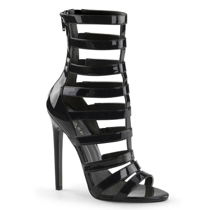 Pleaser SEXY-52 Black Sandals - 5 Inch Heels