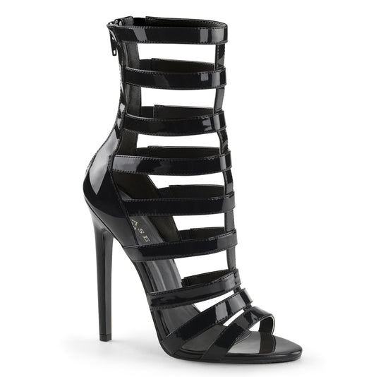 Pleaser SEXY-52 Black Sandals - 5 Inch Heels