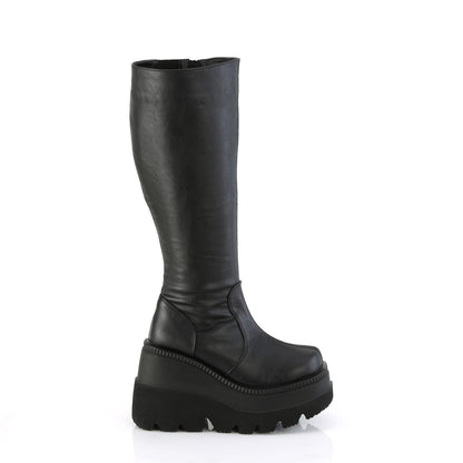 SHAKER-100WC Demonia Cult Black Alternative Knee High Boots