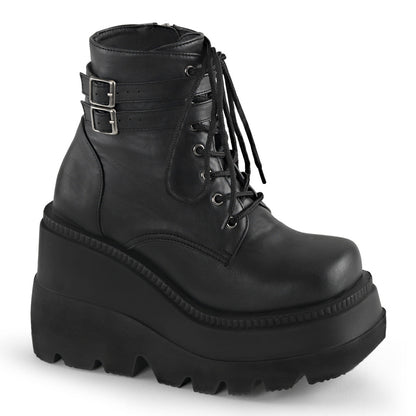 SHAKER-52 Demonia Cult Black Alternative Women's Ankle Boots