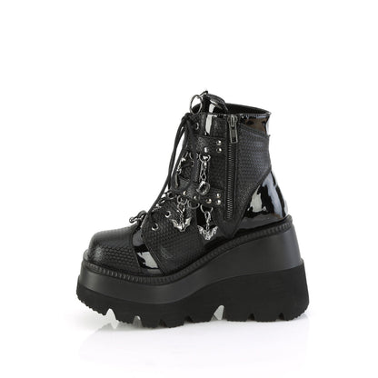SHAKER-66 Demonia Cult Black Alternative Women's Ankle Boots