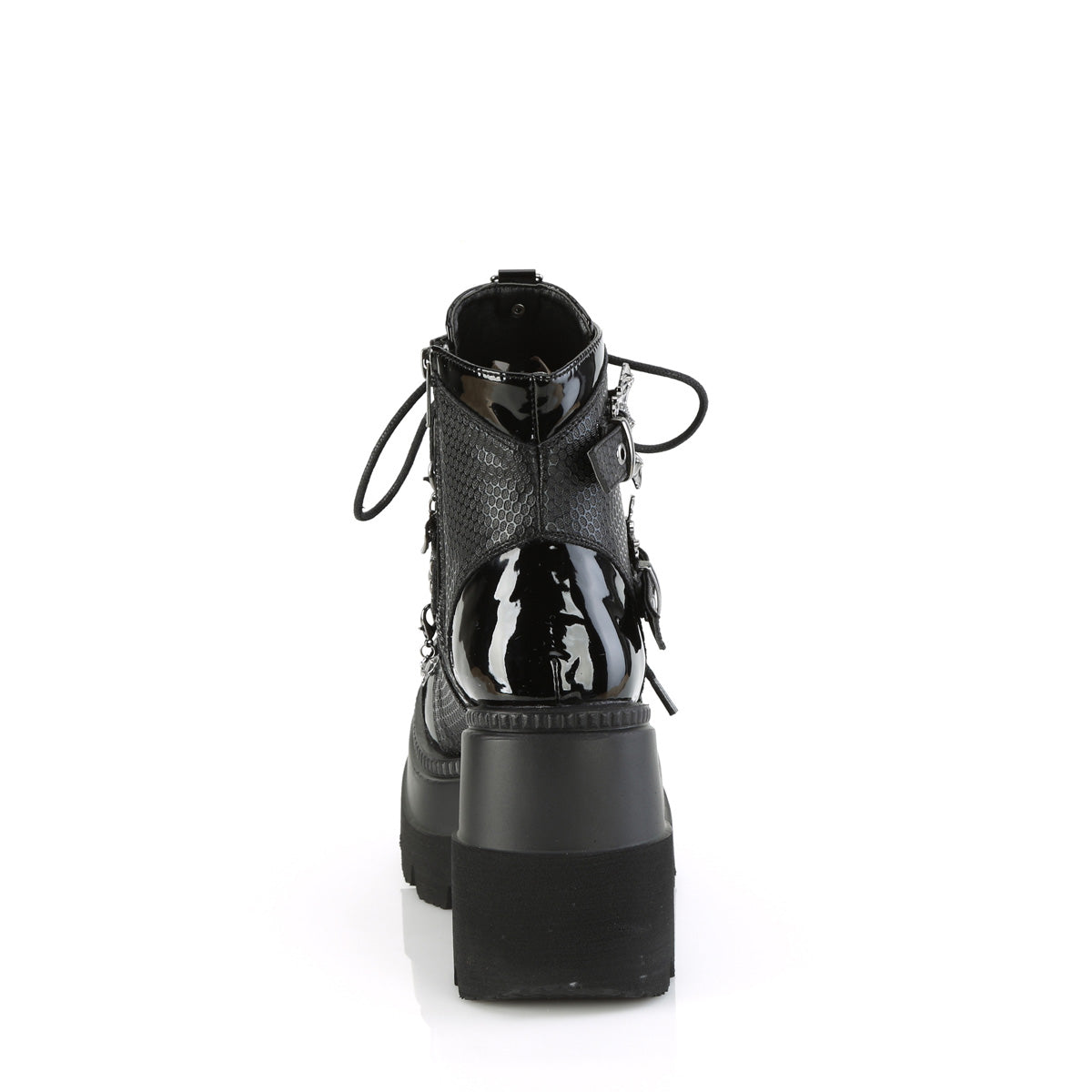 SHAKER-66 Demonia Cult Black Alternative Women's Ankle Boots