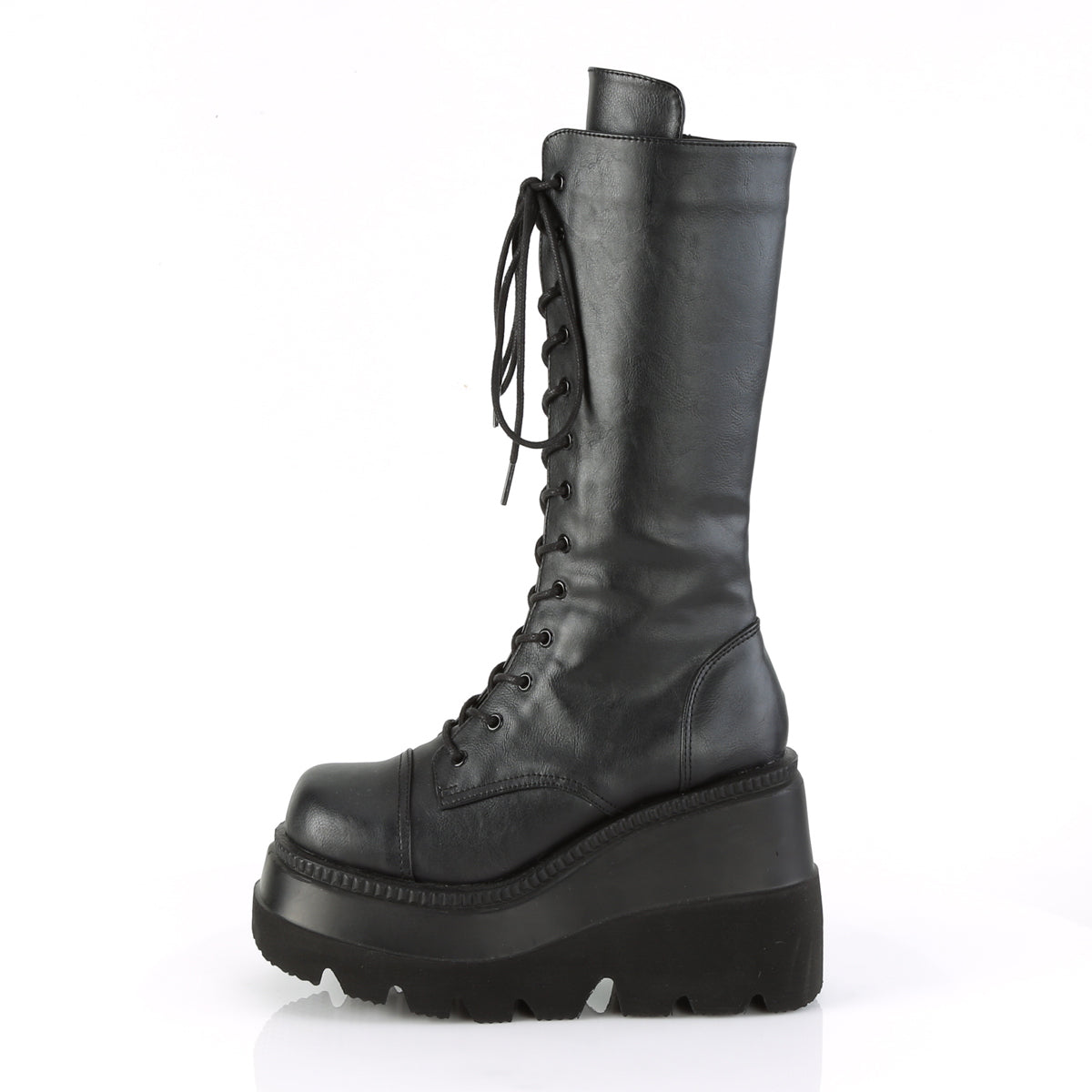 SHAKER-72 Demonia Cult Black Alternative Knee High Boots