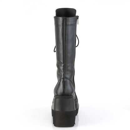 SHAKER-72 Demonia Cult Black Alternative Knee High Boots