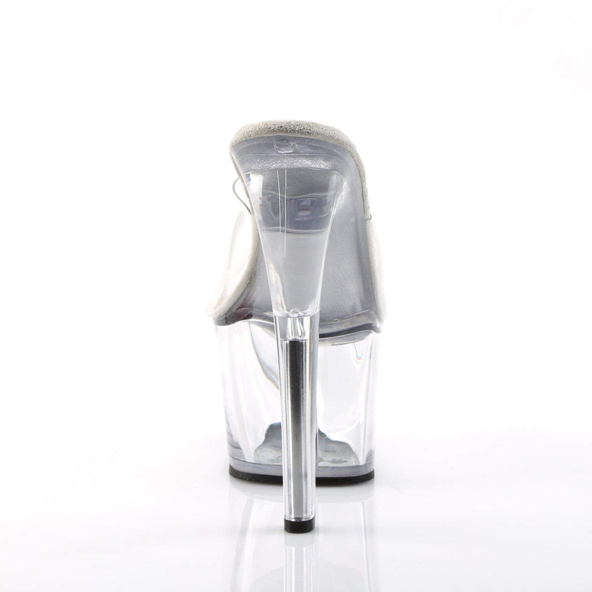 Pleaser SKY-301 Clear Platform Sandals - 7 Inch Heels