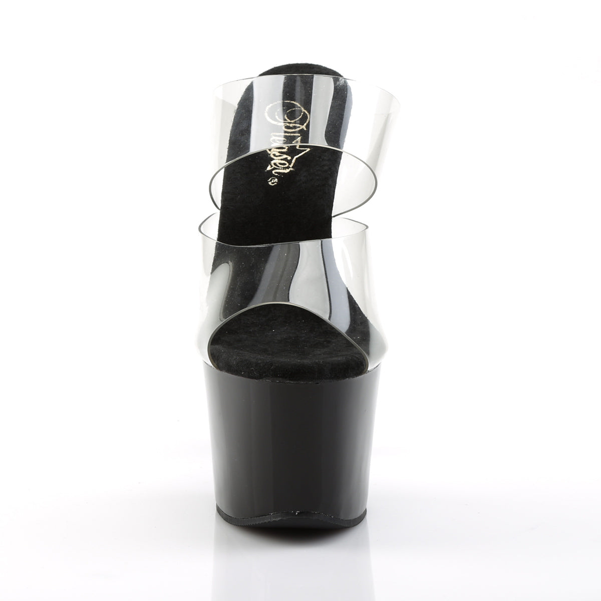 SKY-302 Pleaser Clear Black 7 Inch Exotic Dancing Platform Shoes