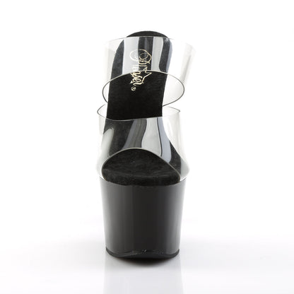 SKY-302 Pleaser Clear Black 7 Inch Exotic Dancing Platform Shoes