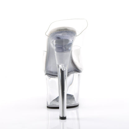 Pleaser SKY-302 Clear Platform Sandals - 7 Inch Heels
