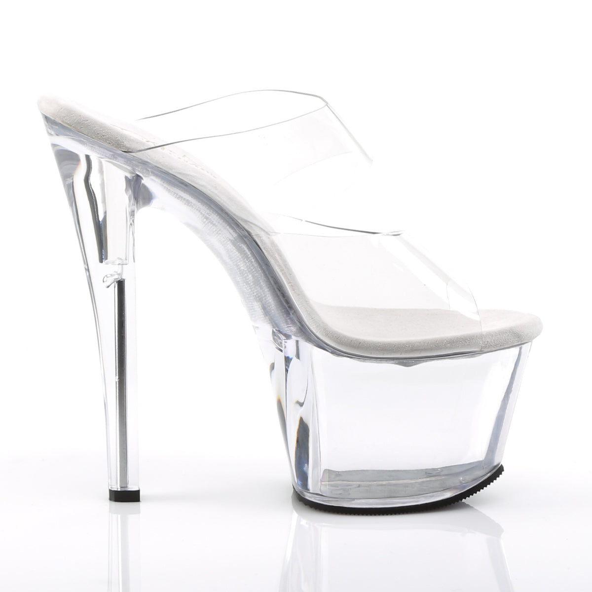 SKY-302 Pleaser Clear 7 Inch Pole Dancer Platform Shoes