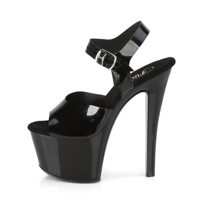 SKY-308N Pleaser 7 Inch Heel Black Pole Dancing Platforms-Pleaser- Sexy Shoes Pole Dance Heels