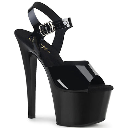 SKY-308N Pleaser 7 Inch Heel Black Pole Dancing Platforms-Pleaser- Sexy Shoes