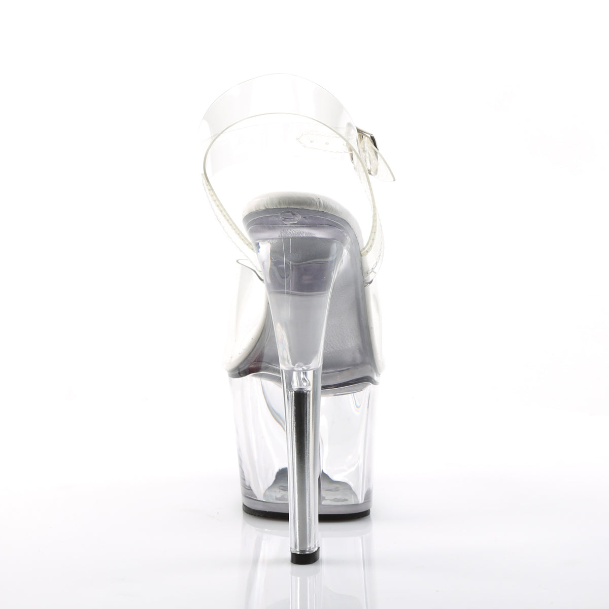 Pleaser SKY-308VL Clear Platform Sandals - 7 Inch Heels