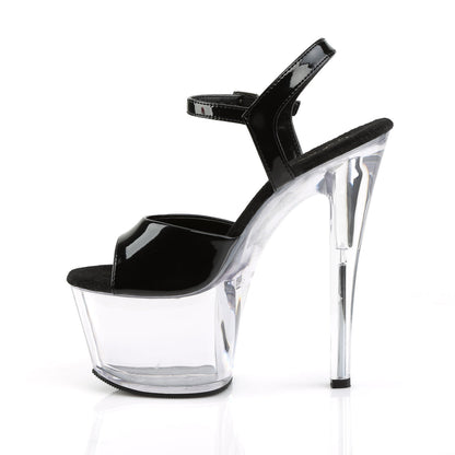 SKY-309 Pleaser Black 7 Inch Pole Dancer Platform Shoes