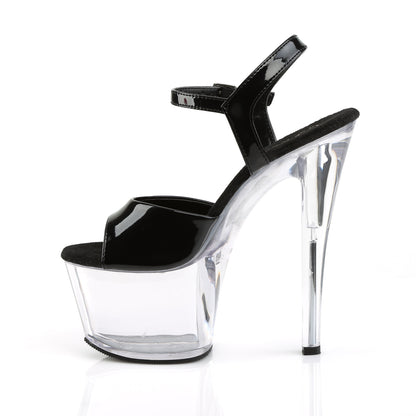 SKY-309 Pleaser Black 7 Inch Pole Dancer Platform Shoes