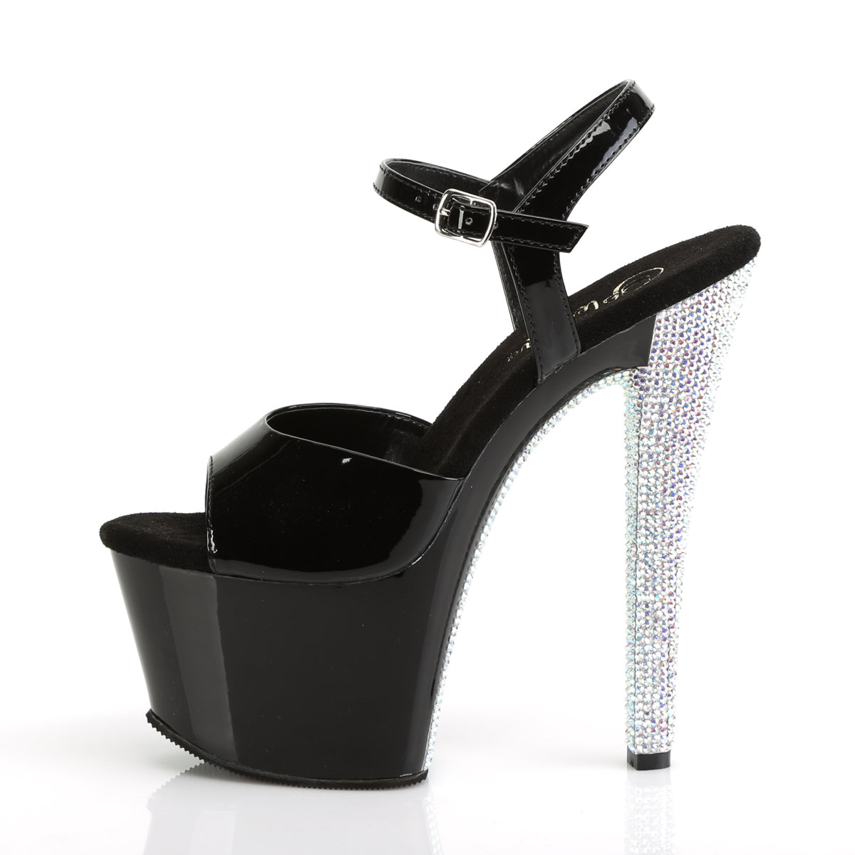 SKY-309CHRS Pleaser Black 7 Inch Pole Dancer Platform High Heels