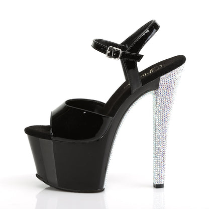 SKY-309CHRS Pleaser Black 7 Inch Pole Dancer Platform High Heels