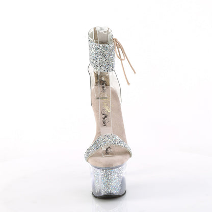 SKY-327RSI Pleaser Silver 7 Inch Pole Dancer Platform High Heels