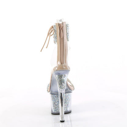 SKY-327RSI Pleaser Silver 7 Inch Pole Dancer Platform High Heels